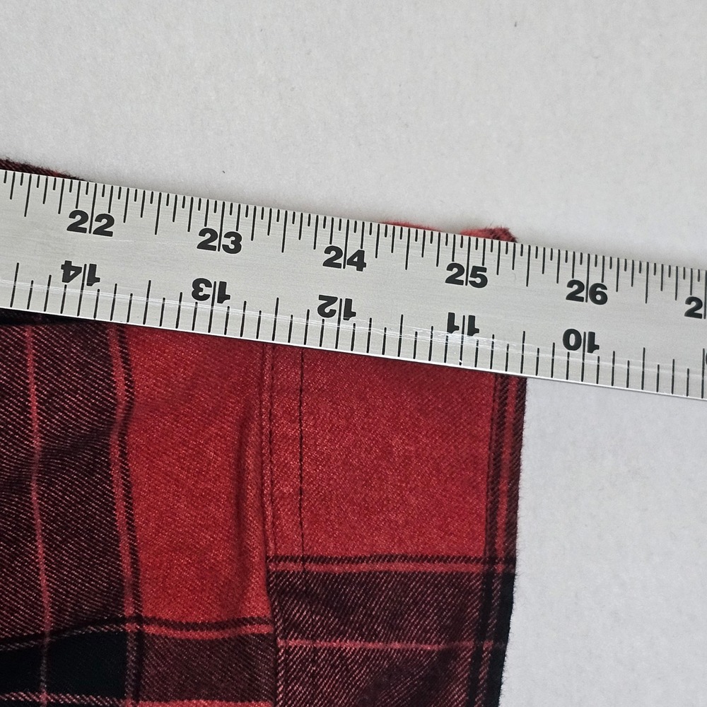 Carhartt Mens XL Loose Fit Flannel Shirt Red Black TW4451-M Cotton Workwear - Picture 7 of 11